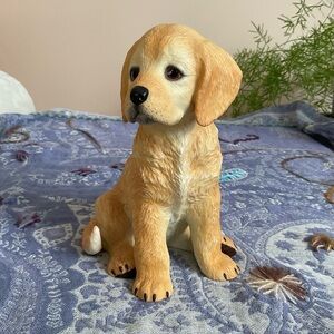 Lenox Golden Retriever Puppy Figurine 1996 Fine Porcelain Dog Statue 7”